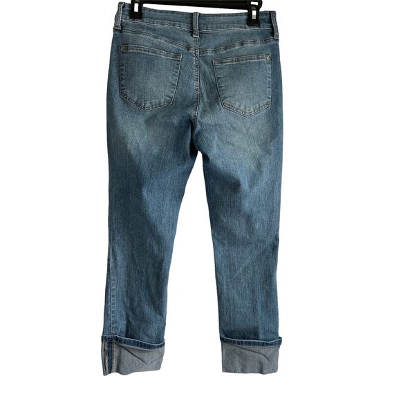 NYDJ Women’s Size 6 Ankle Cuffed Straight Leg Light Wash‎ Jeans - Picture 2 of 8